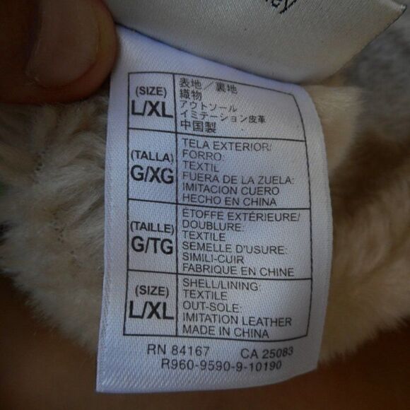 DISNEY Neon Colored Horizontal Striped Faux Leather Slipper Booties L/XL - Picture 5 of 7